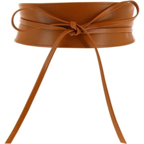 Woman Italian leather Obi belt main image 6